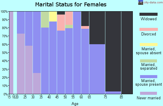 Zip code 42462 marital status for females