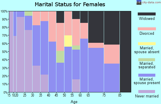 Zip code 42519 marital status for females