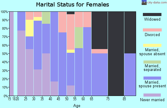 Zip code 42533 marital status for females
