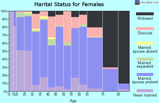 Zip code 42539 marital status for females