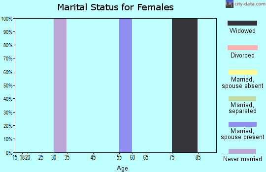 Zip code 42632 marital status for females