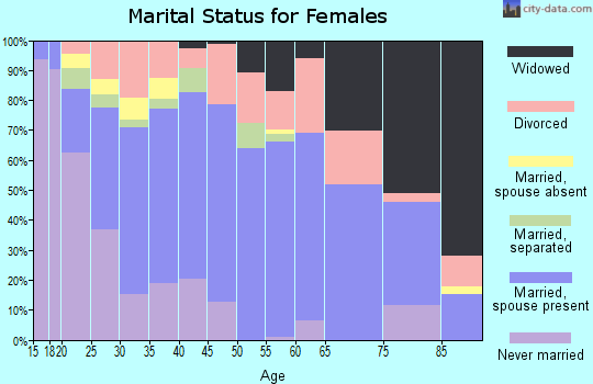 Zip code 42633 marital status for females
