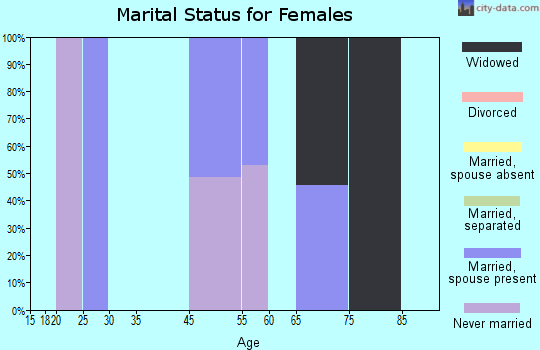 Zip code 42742 marital status for females