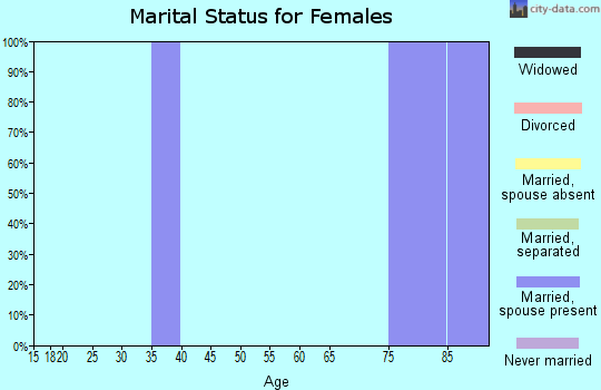 Zip code 43070 marital status for females