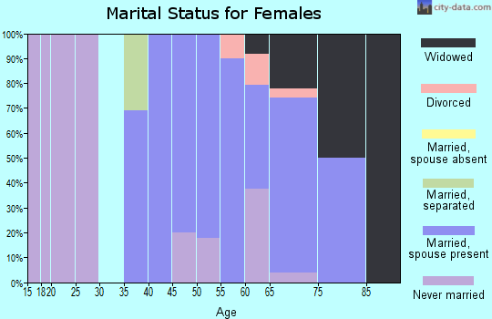 Zip code 43456 marital status for females