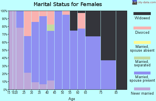Zip code 43466 marital status for females