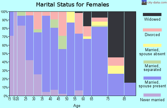 Zip code 43518 marital status for females
