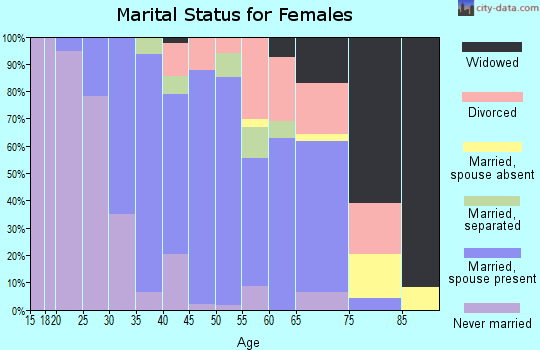 Zip code 43522 marital status for females