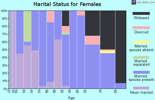 Zip code 43533 marital status for females