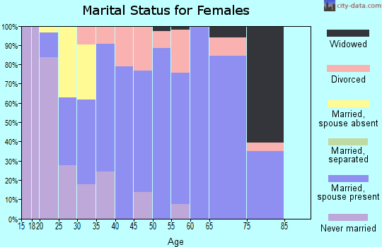 Zip code 43556 marital status for females
