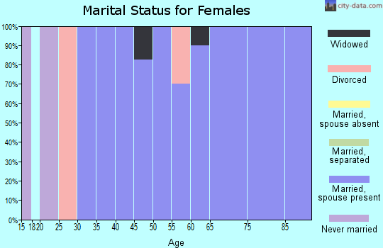 Zip code 43727 marital status for females