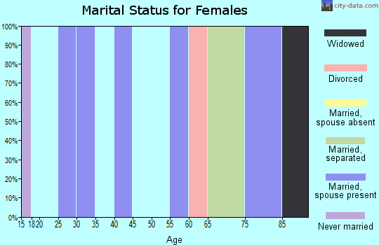 Zip code 43940 marital status for females