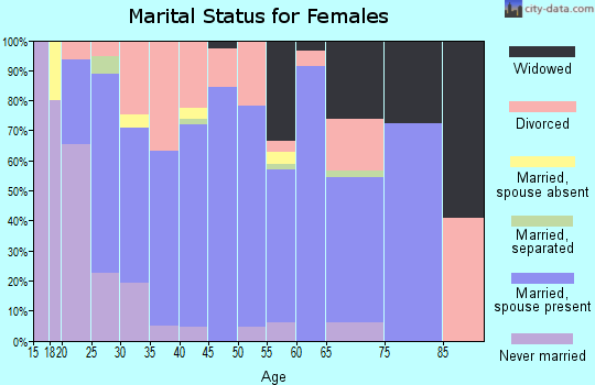 Zip code 45159 marital status for females