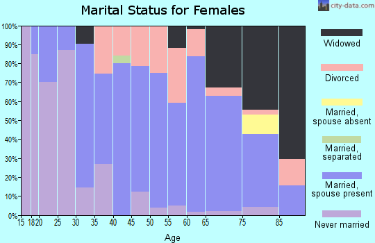 Zip code 45167 marital status for females