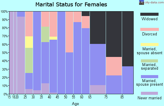 Zip code 45168 marital status for females