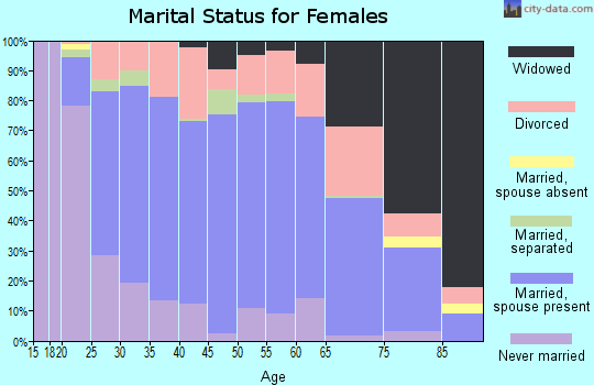 Zip code 45177 marital status for females