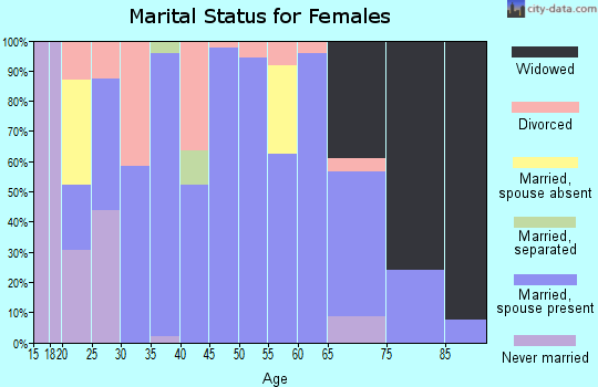 Zip code 45326 marital status for females