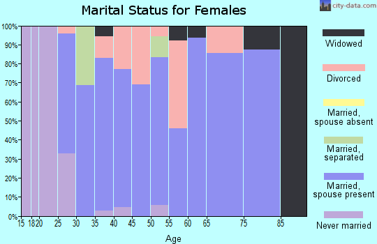 Zip code 45328 marital status for females