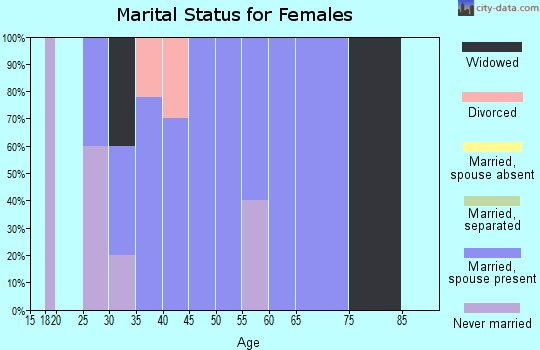 Zip code 45336 marital status for females