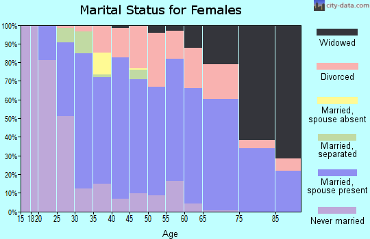 Zip code 45377 marital status for females