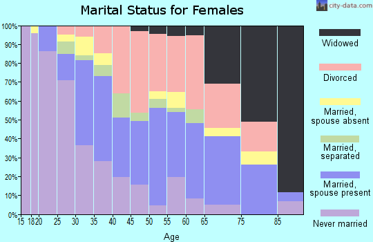 Zip code 45403 marital status for females