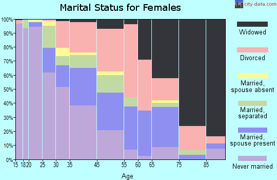 Zip code 45407 marital status for females