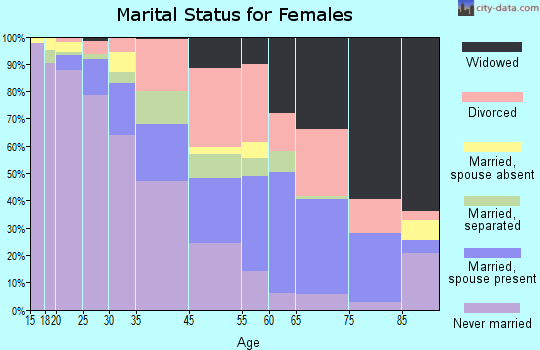 Zip code 45408 marital status for females