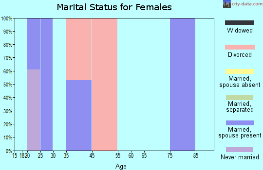 Zip code 45713 marital status for females