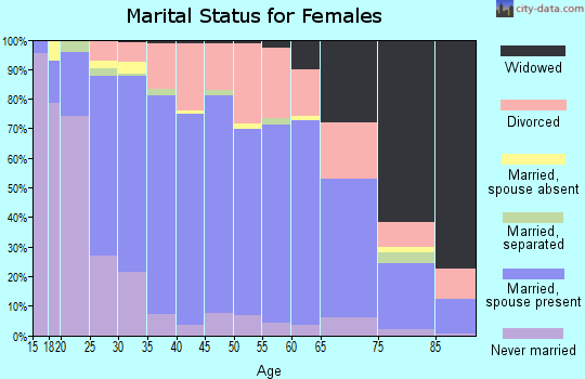 Zip code 46060 marital status for females