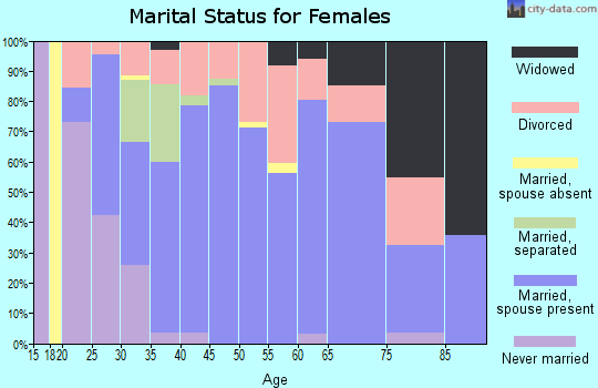 Zip code 46120 marital status for females