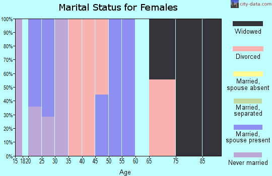 Zip code 46508 marital status for females
