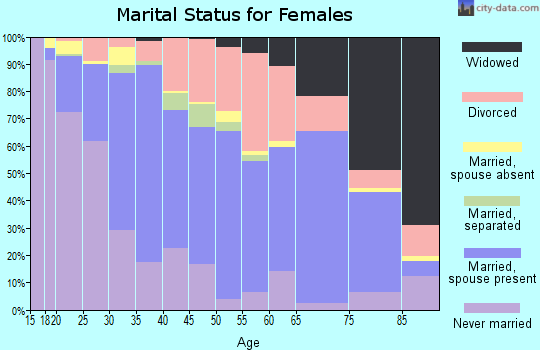 Zip code 46514 marital status for females