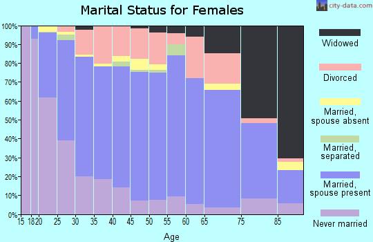Zip code 46526 marital status for females