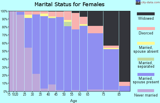 Zip code 46530 marital status for females