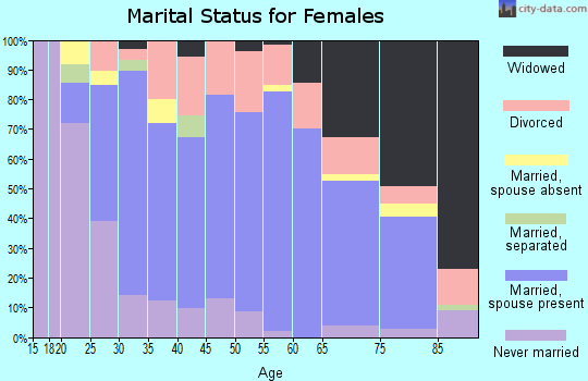 Zip code 46534 marital status for females