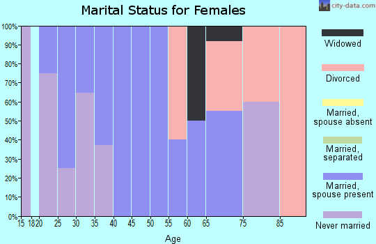 Zip code 46537 marital status for females