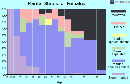Zip code 46542 marital status for females