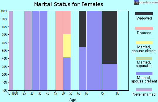 Zip code 46930 marital status for females