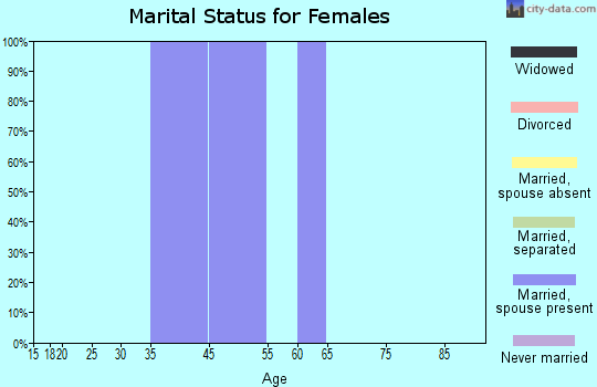 Zip code 47019 marital status for females