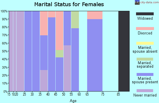 Zip code 47020 marital status for females