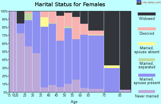Zip code 47040 marital status for females