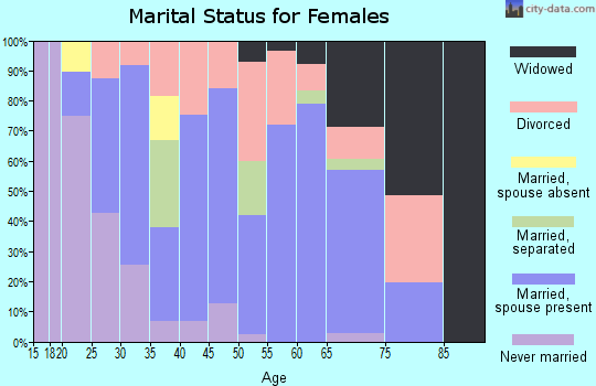 Zip code 47042 marital status for females