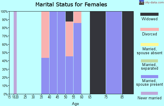 Zip code 47162 marital status for females