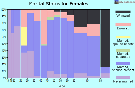 Zip code 47330 marital status for females