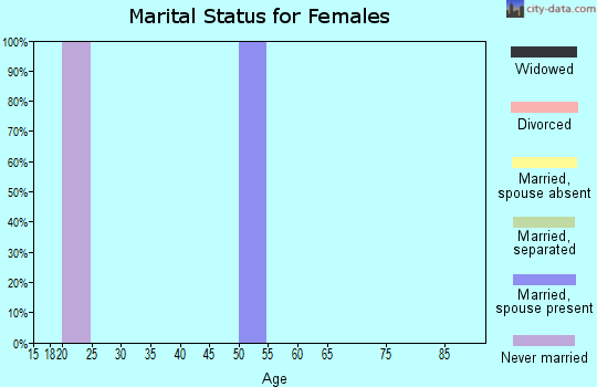 Zip code 47420 marital status for females