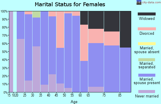 Zip code 47848 marital status for females