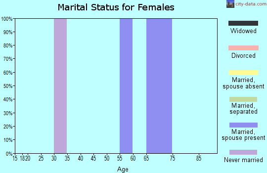 Zip code 47924 marital status for females