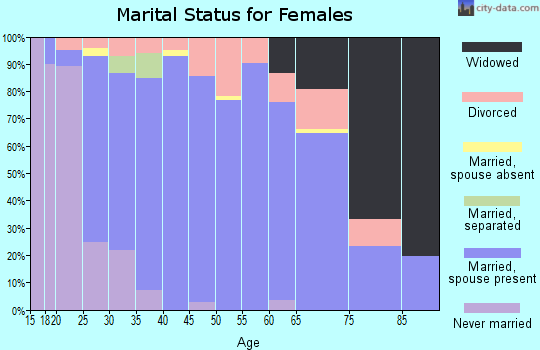 Zip code 48006 marital status for females
