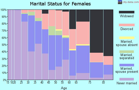Zip code 48043 marital status for females