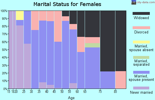 Zip code 48063 marital status for females